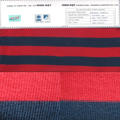 Single Jersey (stripes) - Vải Minh Đạt - Công Ty TNHH Sản Xuất - Thương Mại - Dịch Vụ Minh Đạt